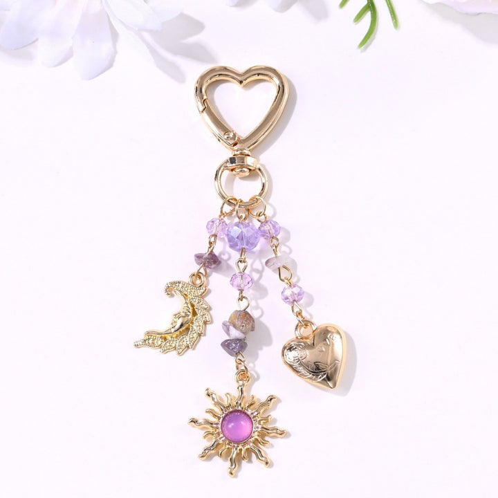 Keychain with Sparkling Sun Motif Stornfield