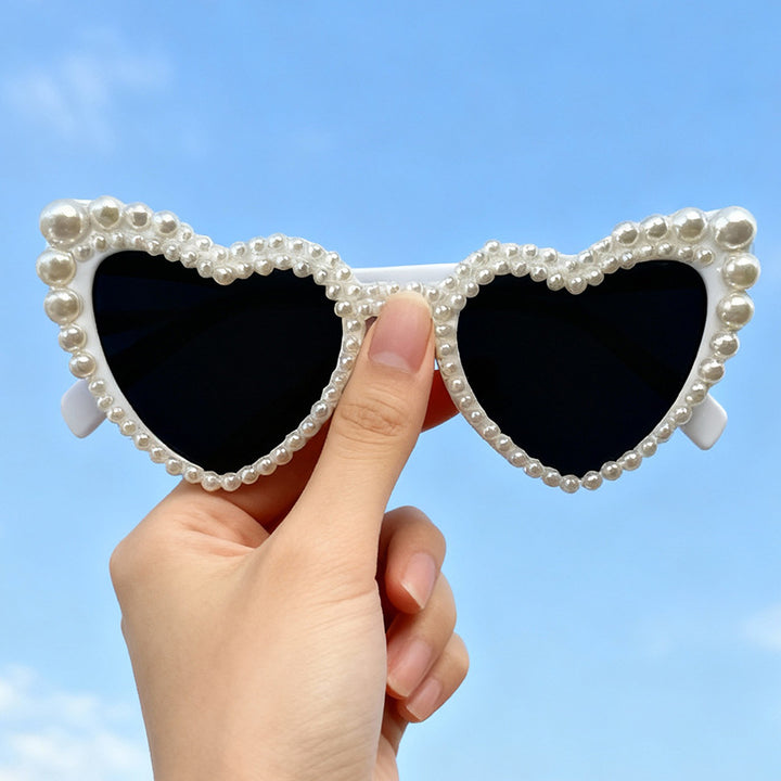 Heart-Shaped Pearl-Detail Sunglasses Stornfield