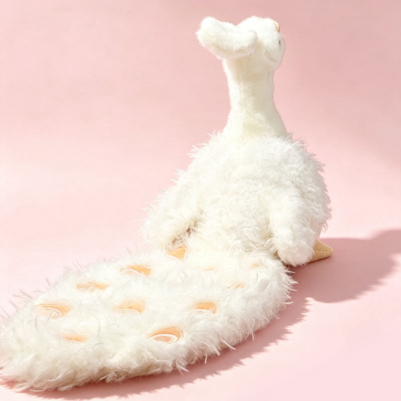 Plush Sitting Peafowl Comforter with Oversized Fluffy Tail Stornfield