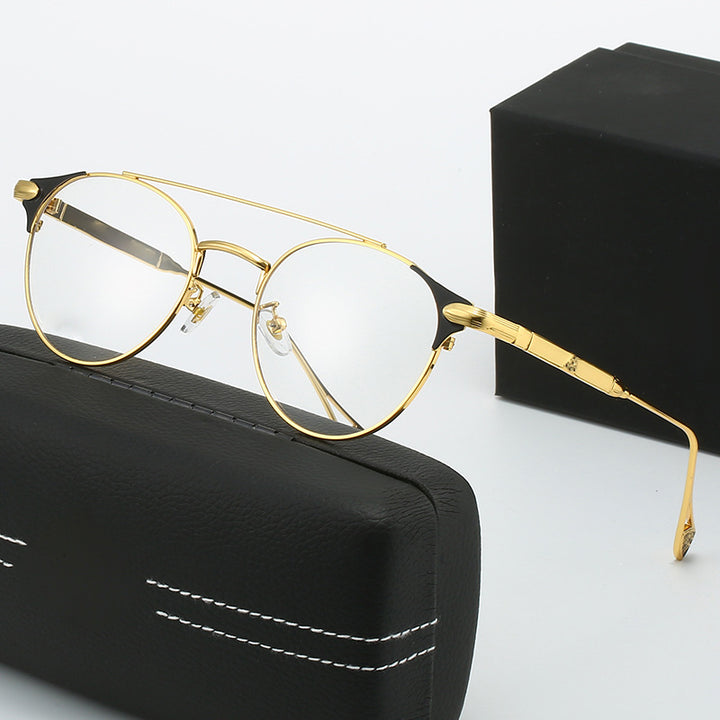 Women's round vintage sunglasses with high-quality metal frame and durable design Stornfield