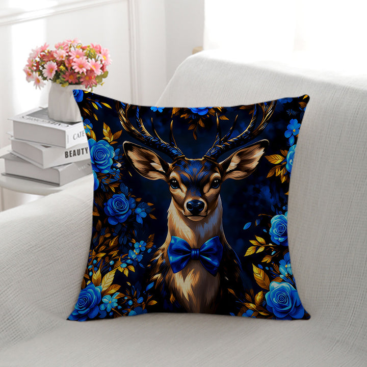 Decorative Animal Illustration Throw Pillow