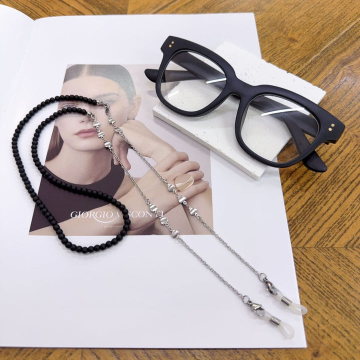 Beaded Eyewear Chain with Silver Accents Stornfield