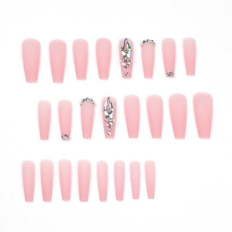 Artificial nails with rhinestone embellishments Stornfield