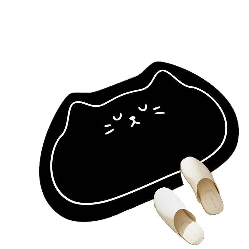 Cat-Shaped Bathroom Mat