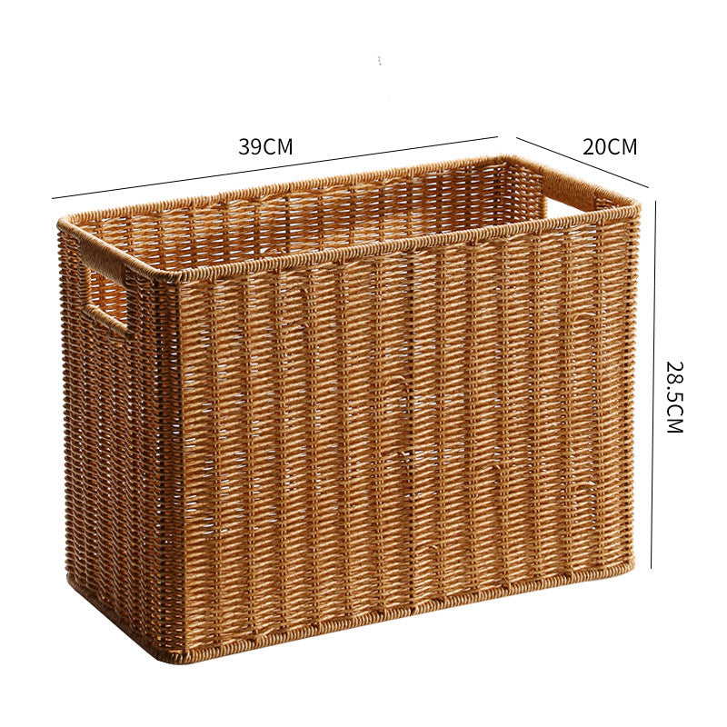 Rectangular Woven Storage Bin with Handles Stornfield