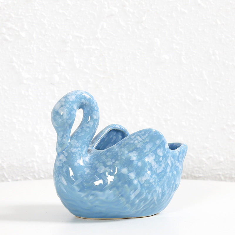 Decorative Ceramic Swan Planter Stornfeild