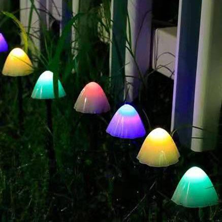 Contemporary Creative Plastic Solar LED Mushroom Lights String Lights For Outdoor Patio | Stornfield