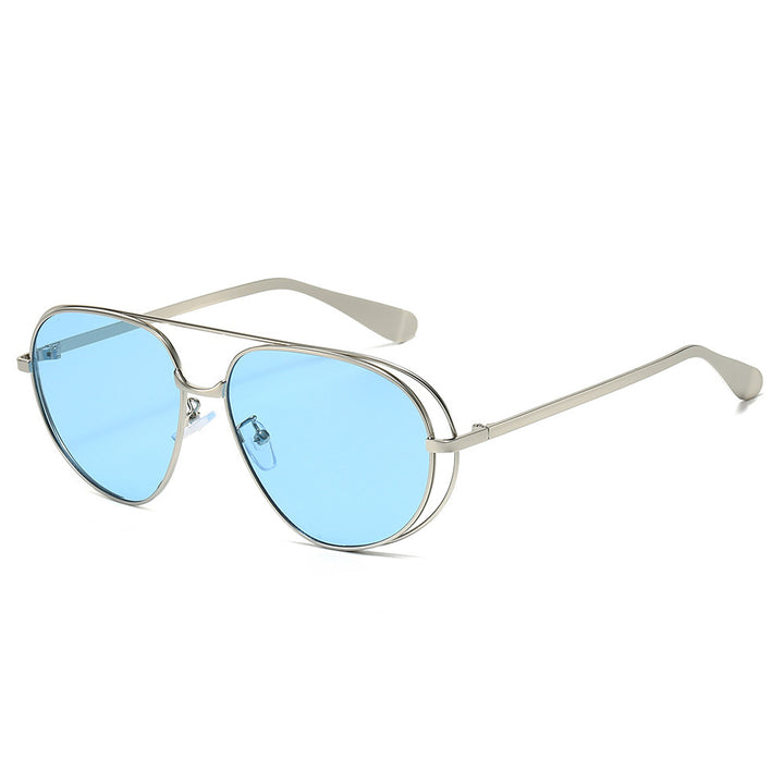 Stylish Aviator Sunglasses with Blue Lenses Stornfield
