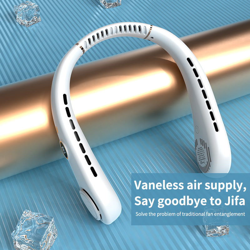 Women's Portable Neck Fan with Temperature Display Stornfield