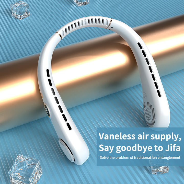 Women's Portable Neck Fan with Temperature Display Stornfield