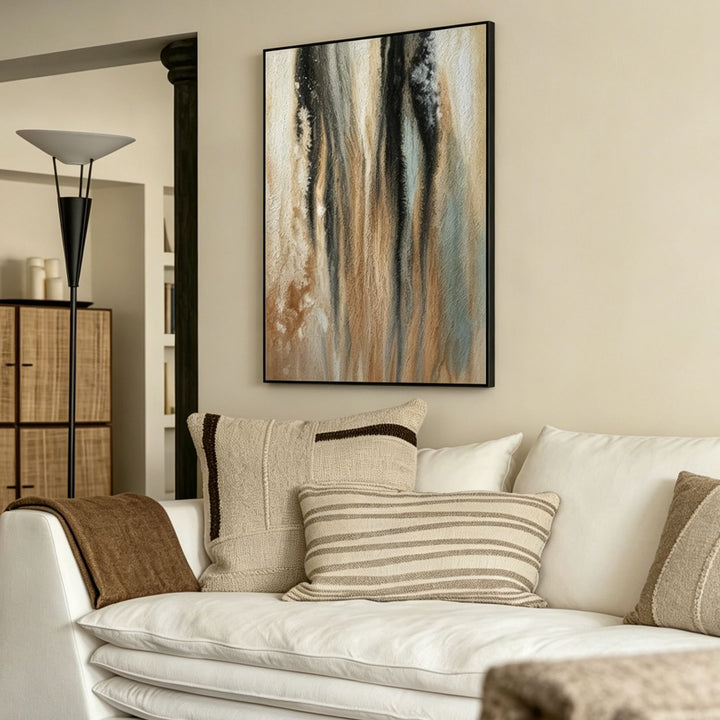 Abstract Textured Canvas Wall Art Display