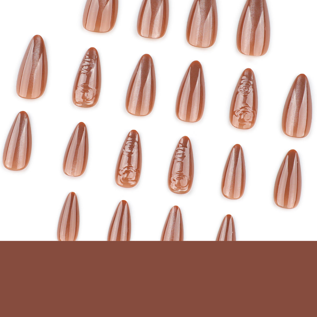 Artful rose nail art with shine Stornfield