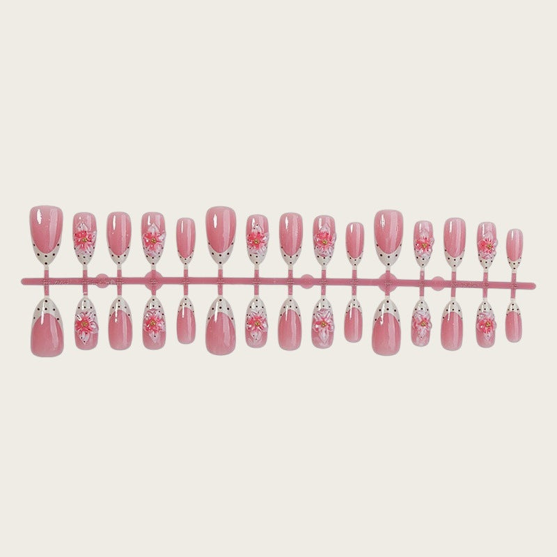 Decorative Floral Press-On Nail Set Stornfield