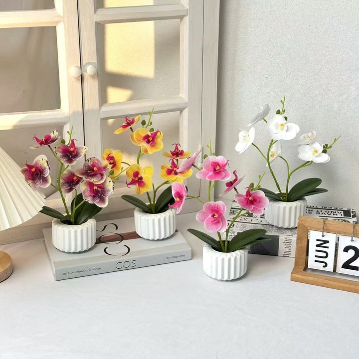 Lifelike Orchid Decorative Table Centerpiece