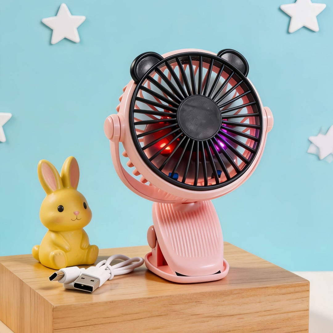 Women Portable Hand Fan with Creative Animal Ears Stornfield