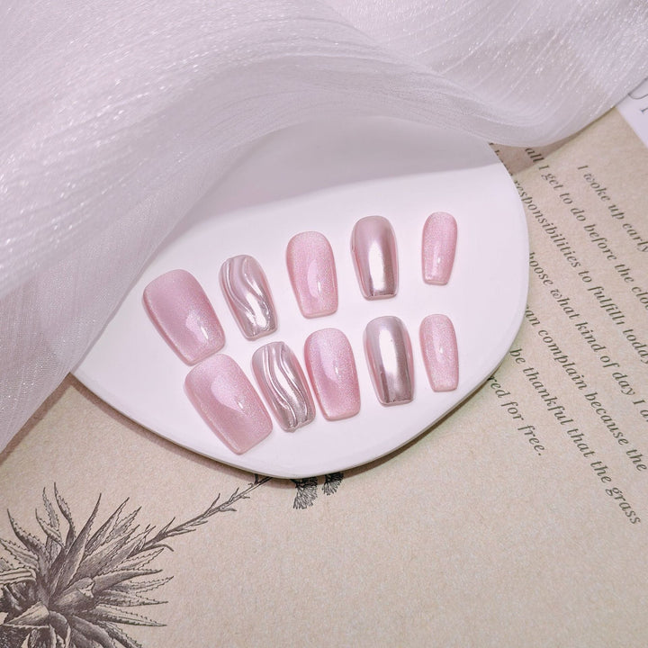 Elegant French Tip Press-On Nails Stornfield