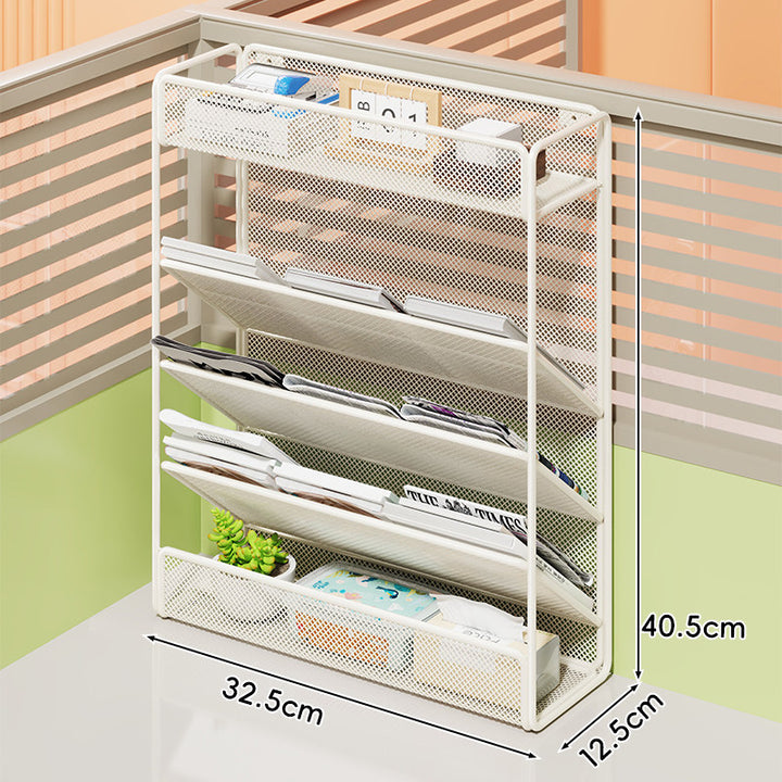 Mesh Wall-Mounted Document and Magazine Organizer