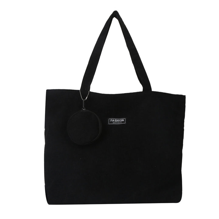 Stylish Corduroy Tote Bag