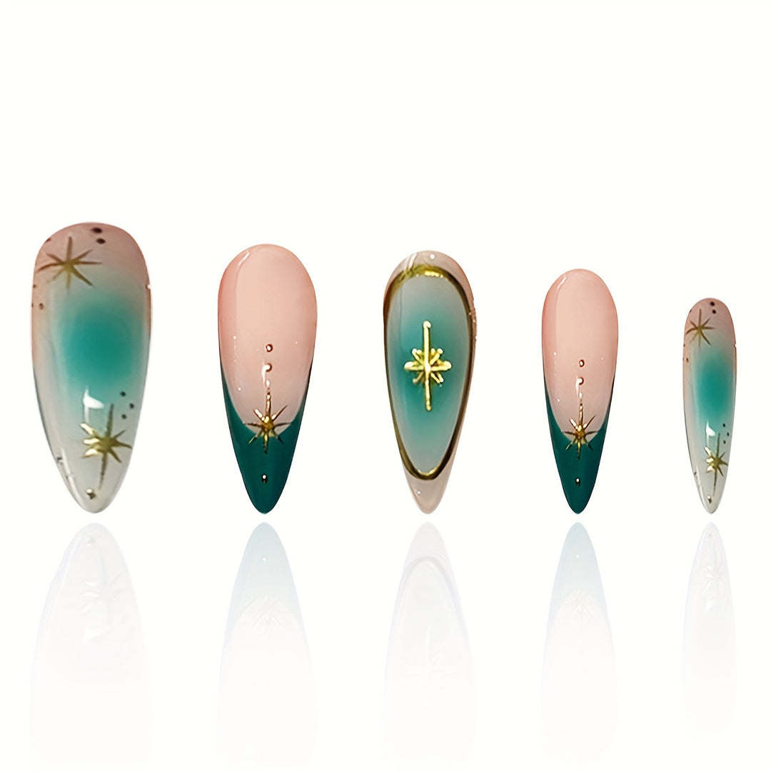 Artistic Geometric Pointed Nail Art Stornfield