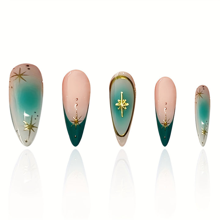 Artistic Geometric Pointed Nail Art Stornfield