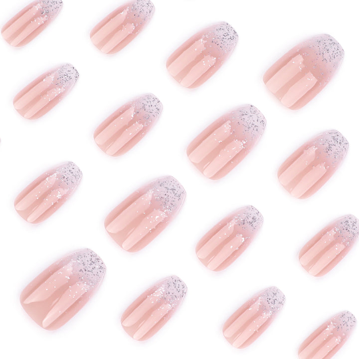 Artistic Nail Extensions with Glitter and Ombre Effect Stornfield
