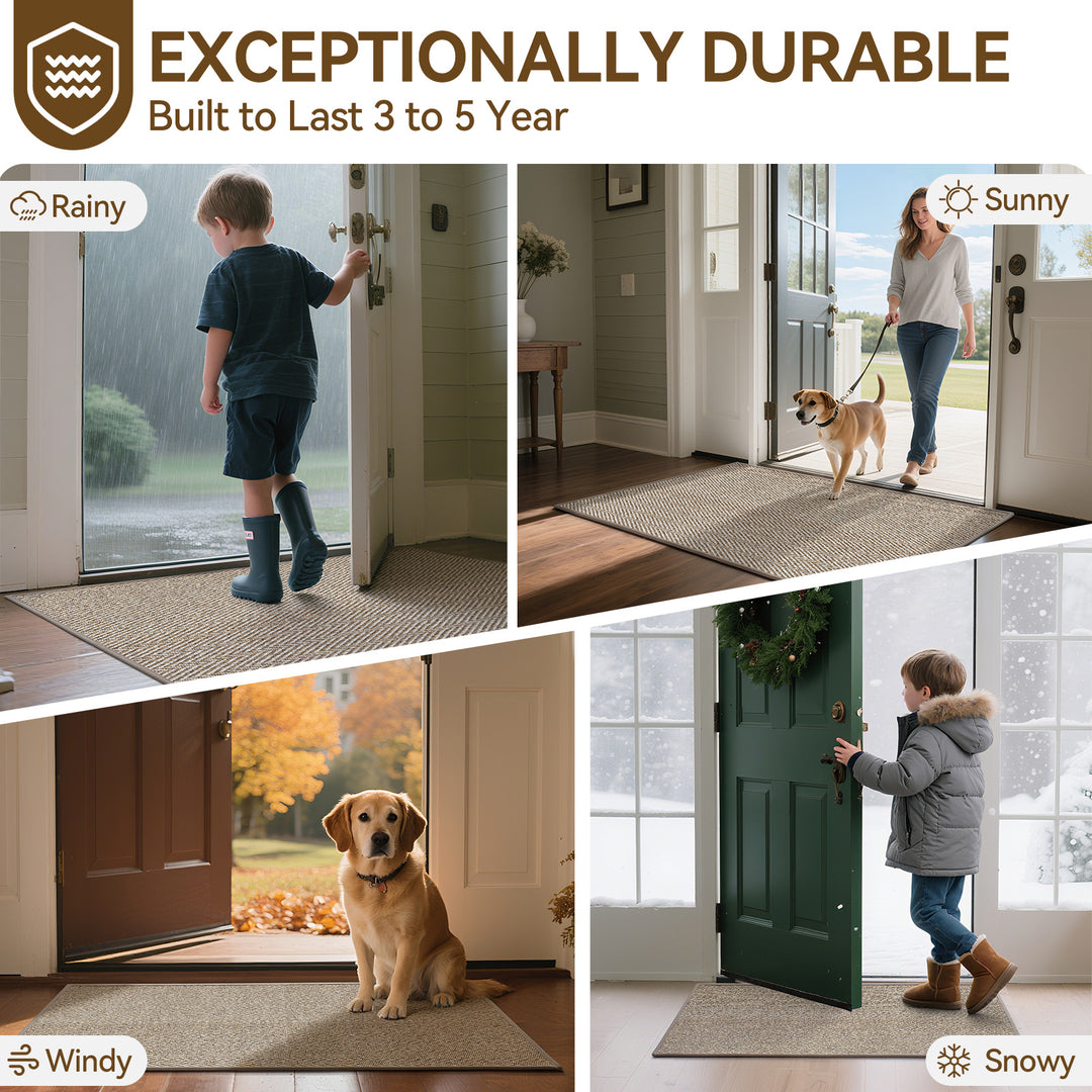 Elegant Woven Welcome Mat