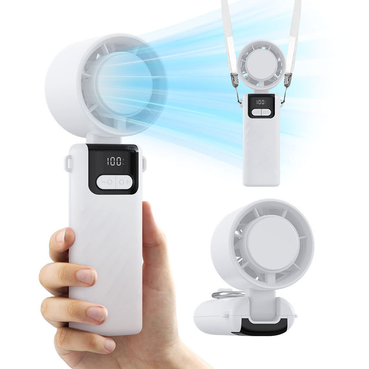 Unisex Digital Display Rechargeable Handheld Cooling Fan Stornfield