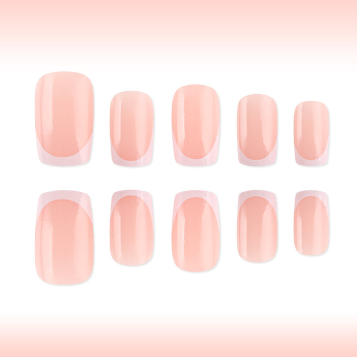 Elegant French Tip Press-On Nails Stornfield