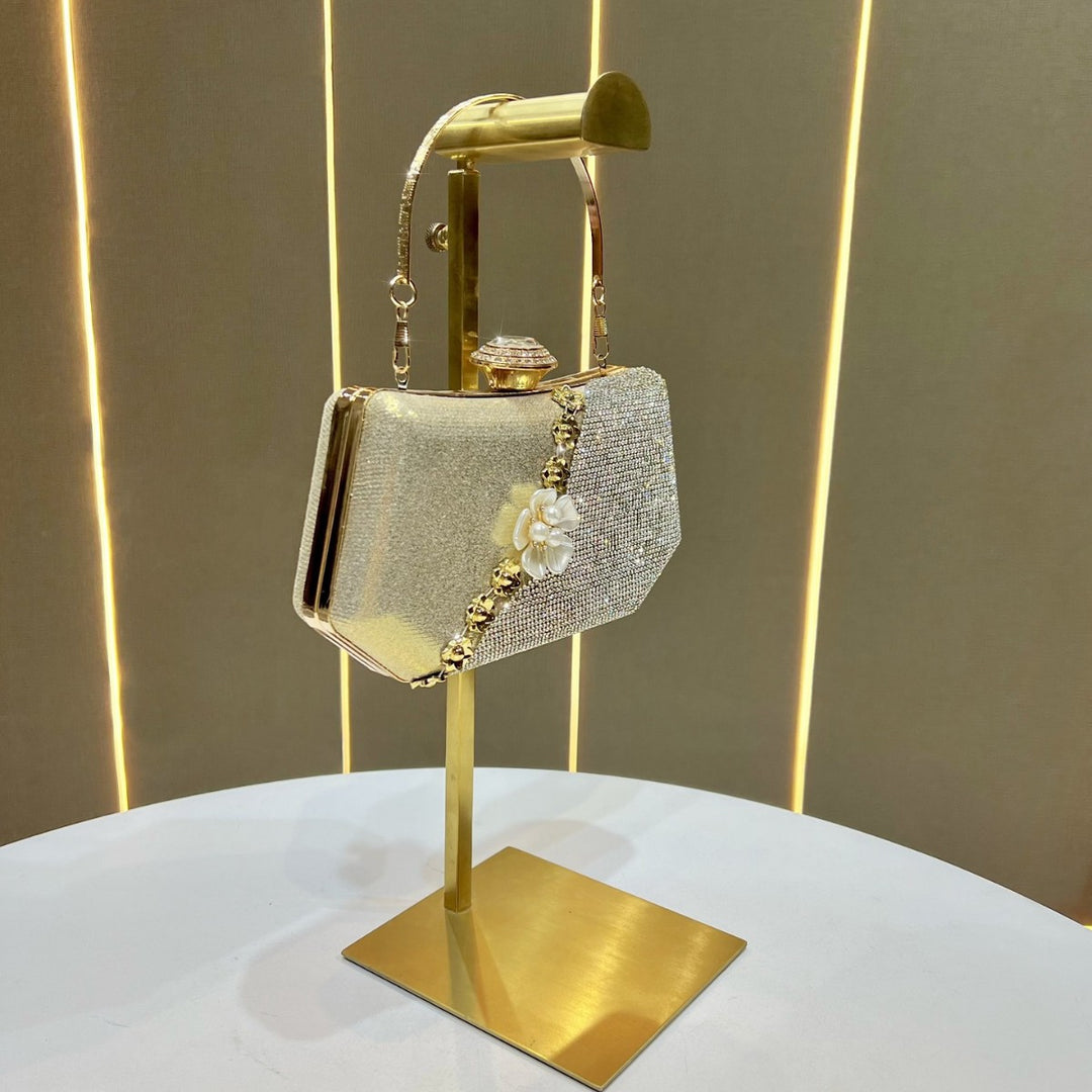 Glamorous Rhinestone-Embellished Clutch Purse