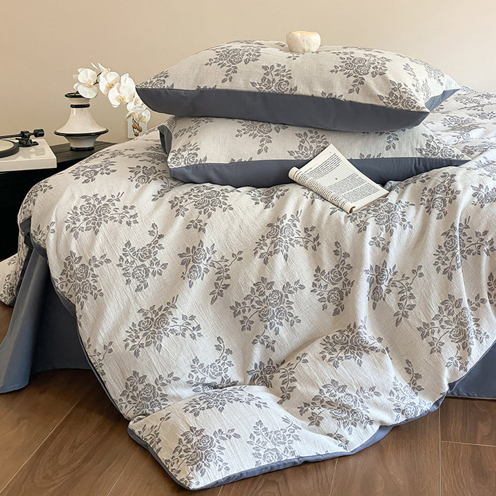 Soft Floral Print Bedding Set