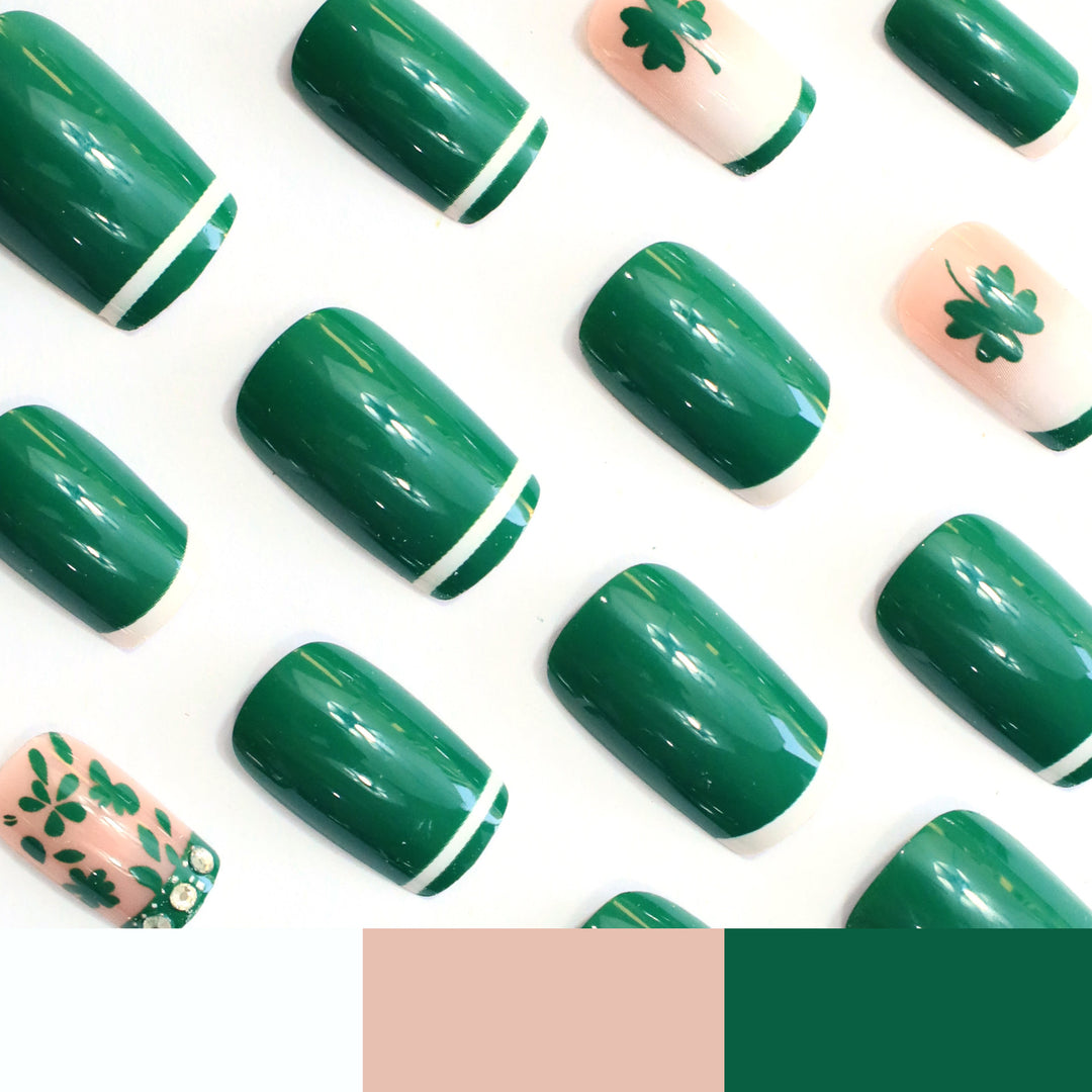 Festive Shamrock Nail Art Extensions Stornfield