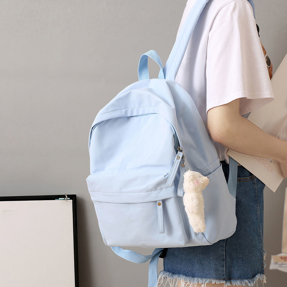 Casual Backpack with Plush Keychain Stornfield