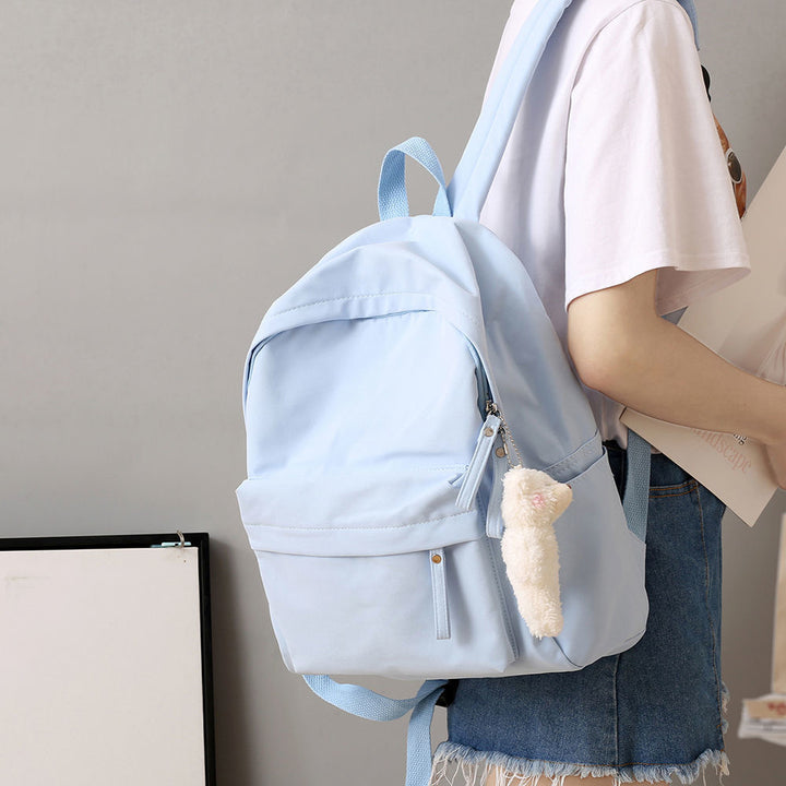 Casual Backpack with Plush Keychain Stornfield