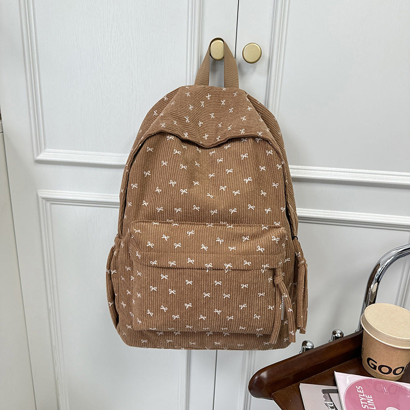 Playful Corduroy Backpack Stornfield