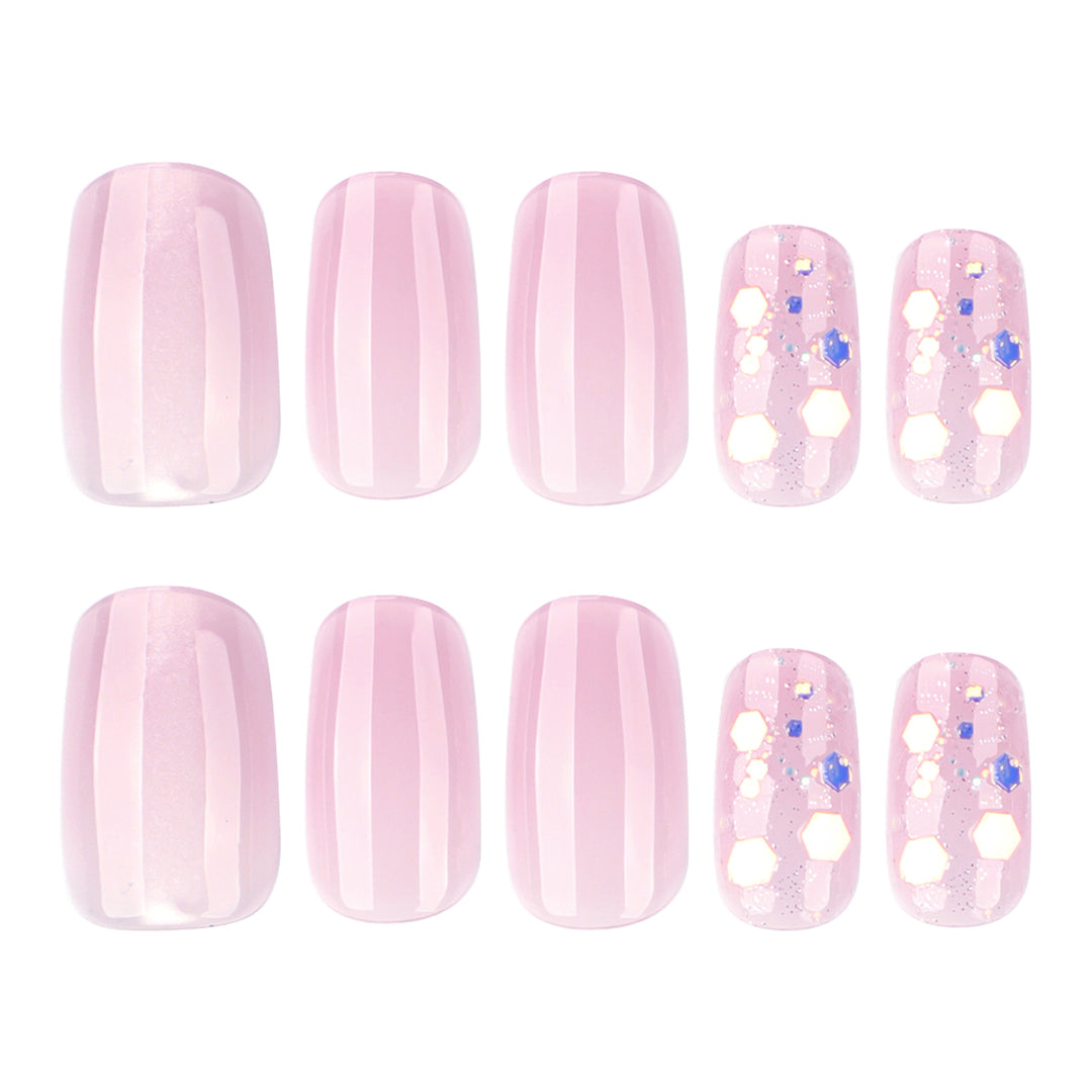Elegant artificial nails with glitter details Stornfield