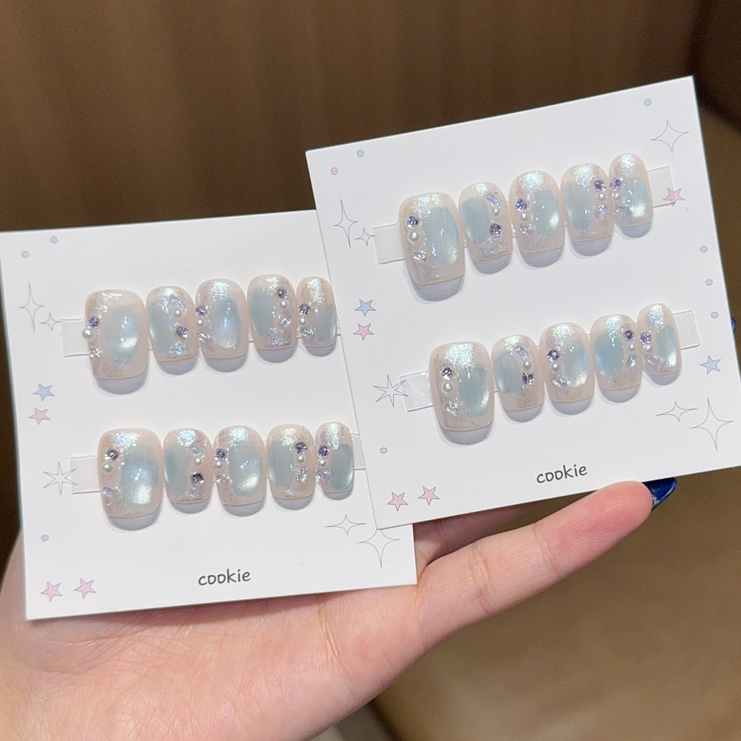 Artificial nails with pearl and glitter decoration Stornfield