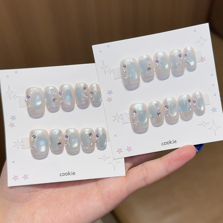 Artificial nails with pearl and glitter decoration Stornfield