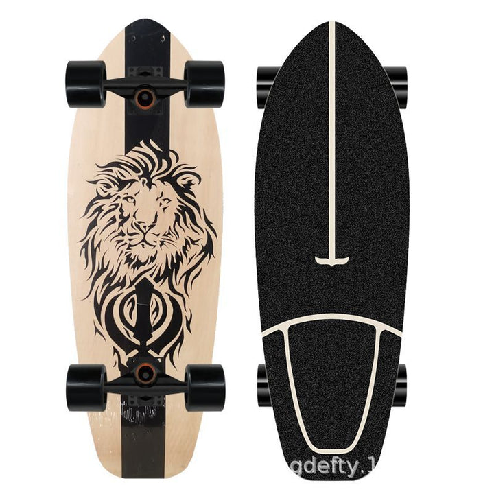 Artistic Lion Design Skateboard Stornfield