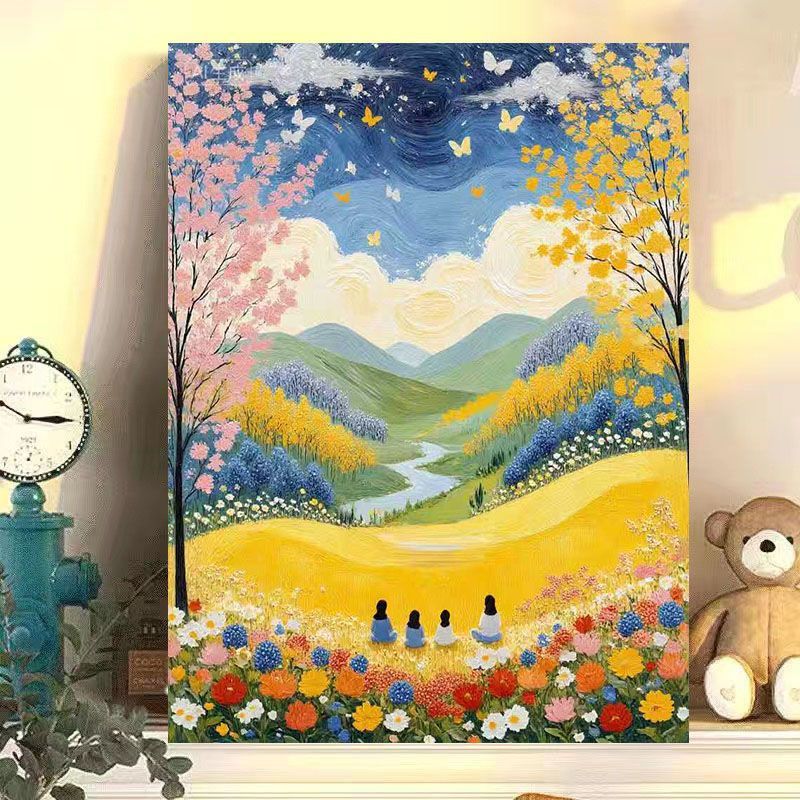 Scenic Autumn Landscape Canvas Art Print Stornfield