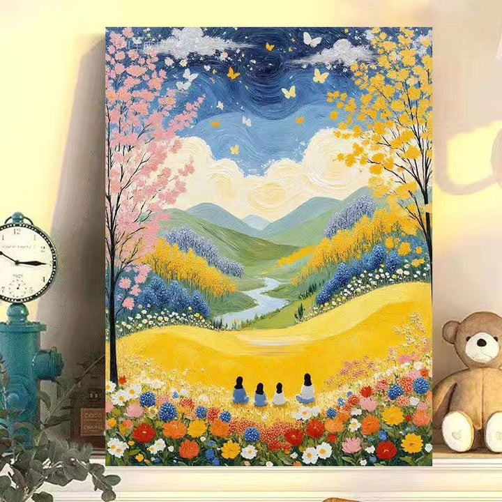 Scenic Autumn Landscape Canvas Art Print Stornfield