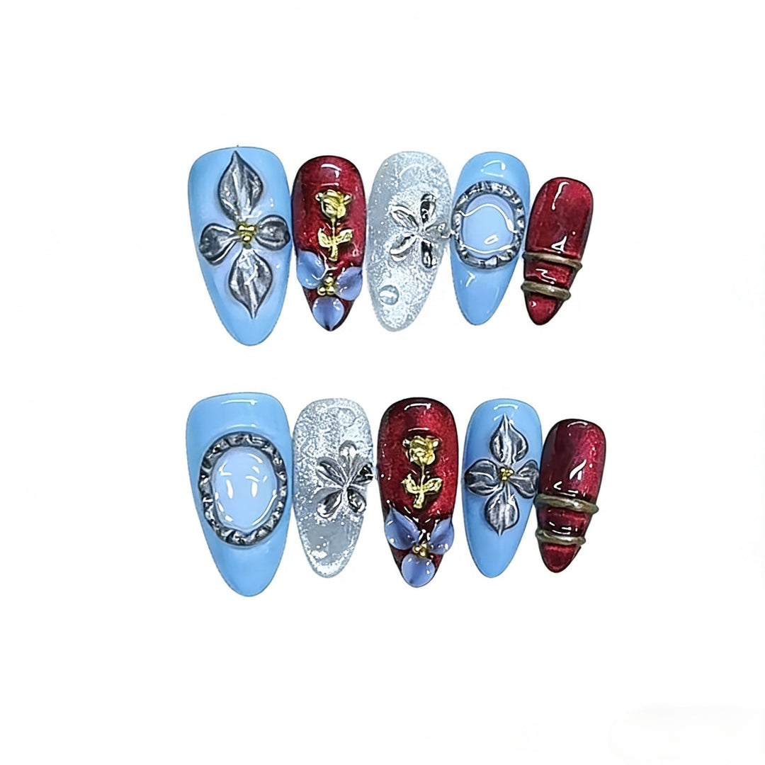 Artisanal Press-On Nail Set Stornfield