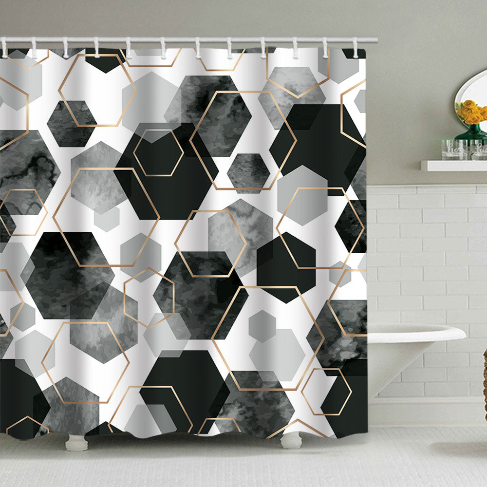 Geometric Motif Shower Curtain Stornfield