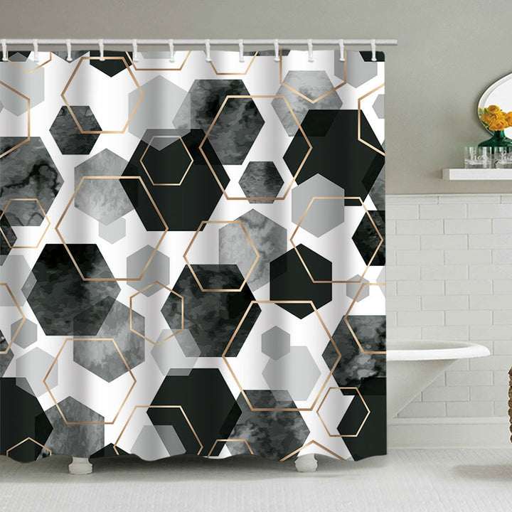 Geometric Motif Shower Curtain Stornfield
