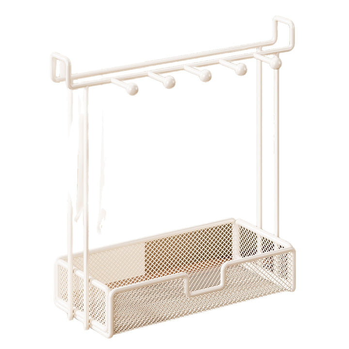 Headband and Hair Accessory Organizer Stand with Mesh Storage Tray