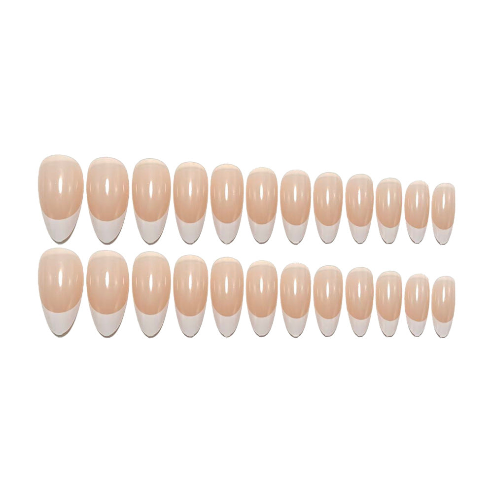 Artificial nails with elegant French style and classic design Stornfield