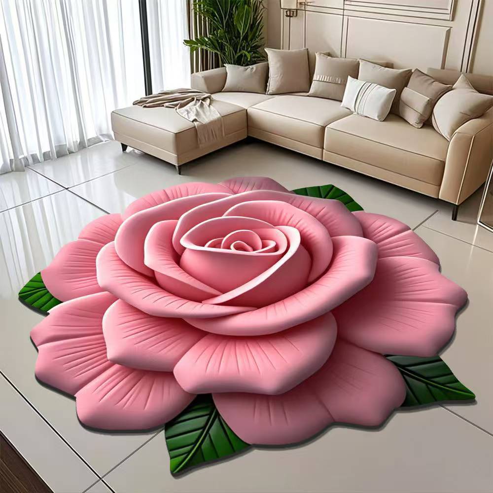 Floral Shaped Area Rug