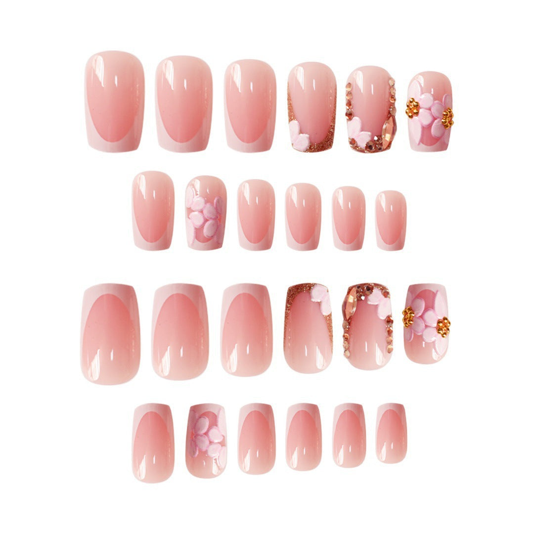 Chic Floral Press-On Nail Art Extensions Stornfield
