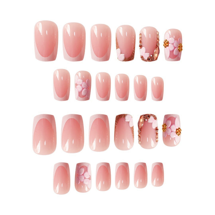 Chic Floral Press-On Nail Art Extensions Stornfield