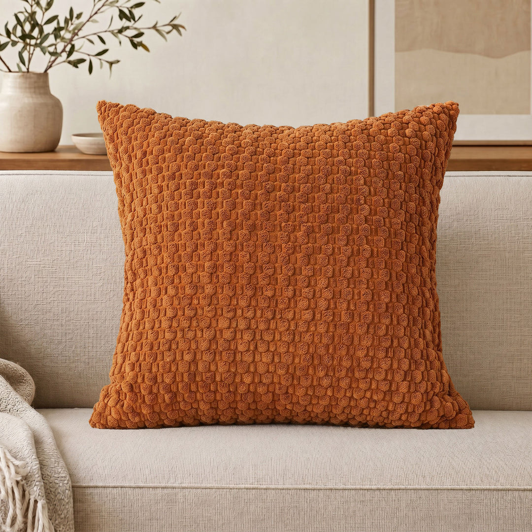 Decorative Textured Chenille Throw Pillow Cover
