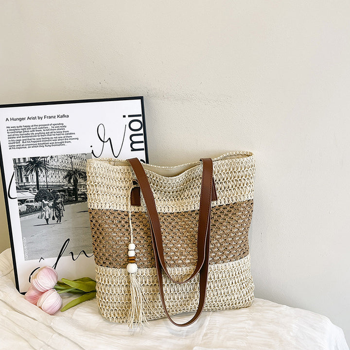 Stylish Woven Straw Beach Tote
